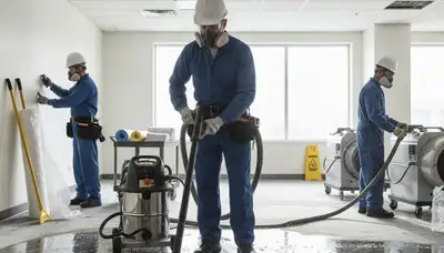 Burst pipe cleanup in Torrance, CA home by water damage restoration crew