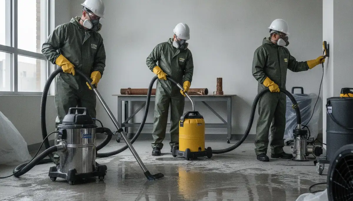 Water damage cleanup team repairing burst pipe damage in Torrance, CA home