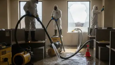 Emergency water removal crew in Torrance, CA handling home flooding and water damage restoration