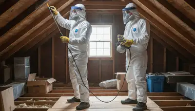 Mold inspection technician assessing moisture damage in a Torrance, CA home