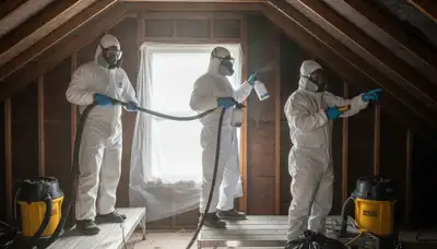Torrance, CA mold removal team inspecting water damage in a home