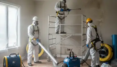 Odor removal service for water damage in Torrance, CA home restoration scene