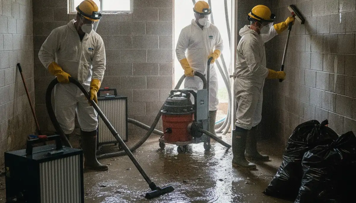 Sewer backup cleanup team in Torrance, CA restoring a water-damaged home after a drain overflow
