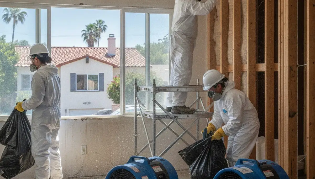 Water damage restoration team serving Torrance, CA with cleanup and drying equipment