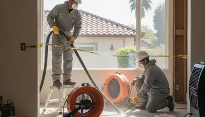 Water damage restoration crew serving Torrance, CA for emergency cleanup and repair