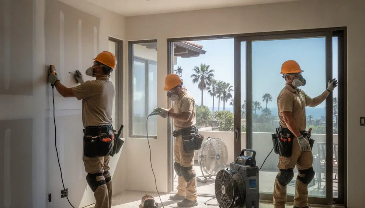 Water damage restoration team serving Torrance, CA for emergency cleanup and repair