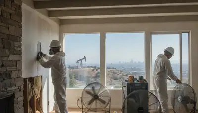 Water damage restoration team in Torrance, CA responding to home water cleanup and drying service